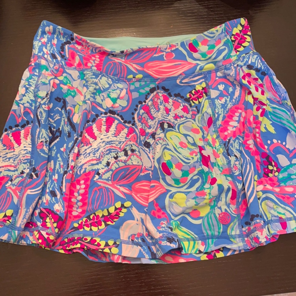 Lilly Pulitzer Multicolor Floral Print Skirt - Blue, Pink, Green